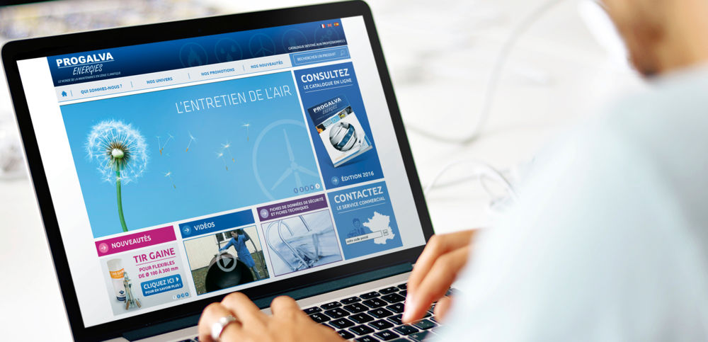 Le site web est le relais de catalogue ainsi qu 'un support technique